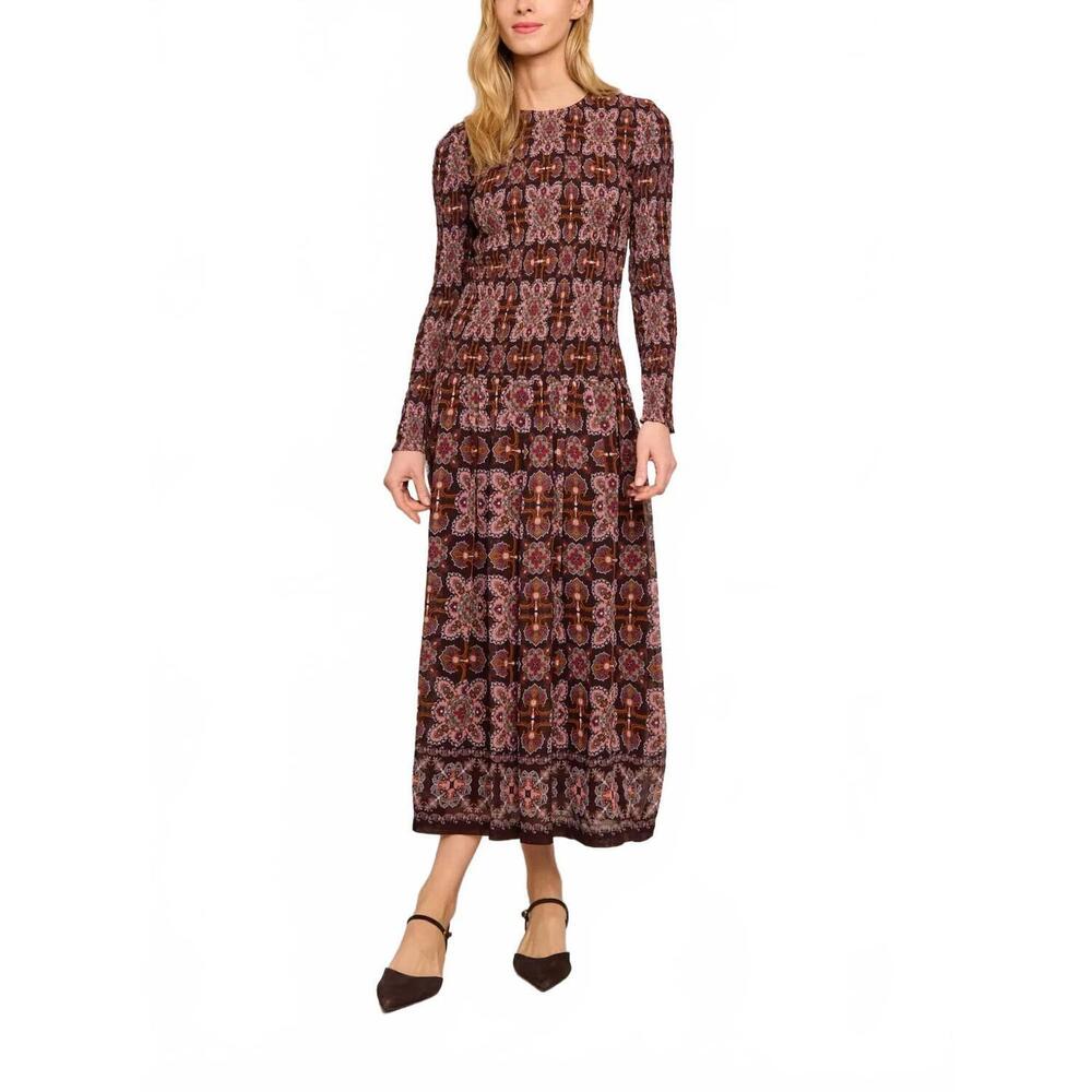 NEW CARA CARA blossom floral print long sleeve dress in vintage tile mauve